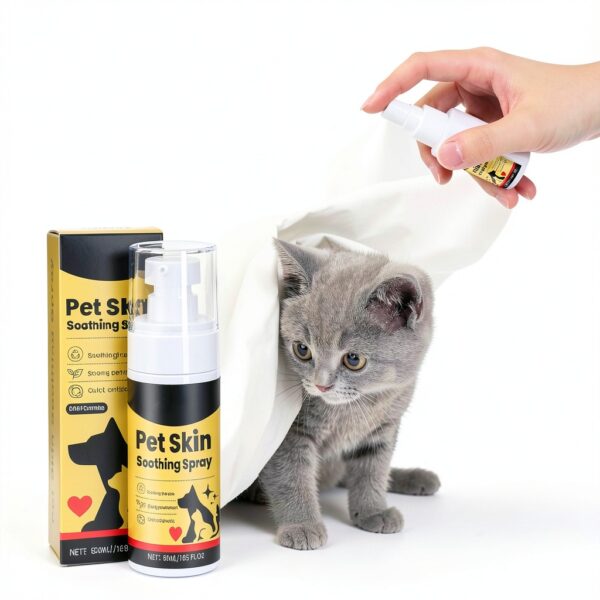 2pc Pet Skin Treatment Spray for Dogs and Cats - Nature Soothing Solution for Itchy Skin, Reduces Scratching - Cat Itchy Skin Treatment-5