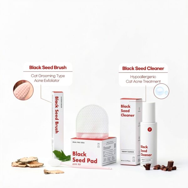 JAYU PET Cat Blackhead Kit – Black Seed Cleaner & Brush-8