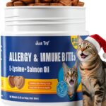 Just Try 300 Bites Immune for Cats L Lysine Quercetin Skin Relief-0