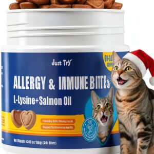 Just Try 300 Bites Immune for Cats L Lysine Quercetin Skin Relief-0