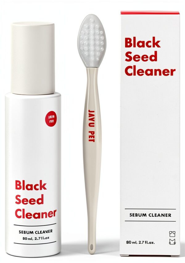 JAYU PET Cat Blackhead Kit – Black Seed Cleaner & Brush-0