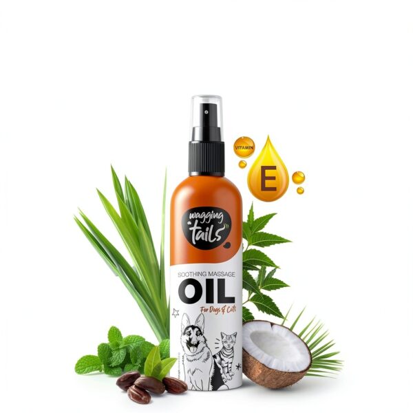 Wagging Tails Soothing Oil for Dogs & Cats 6.76 fl oz Coconut VitaminE-2