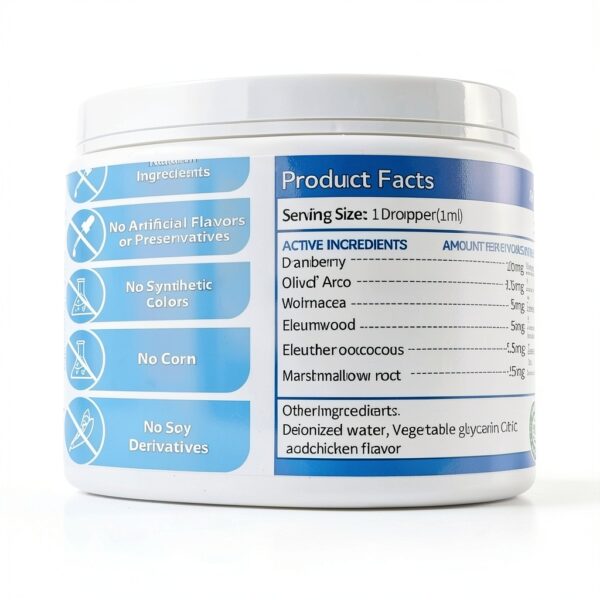 Natural Antibiotics for Cats Cudory Chicken Flavor Liquid 2 fl oz-6