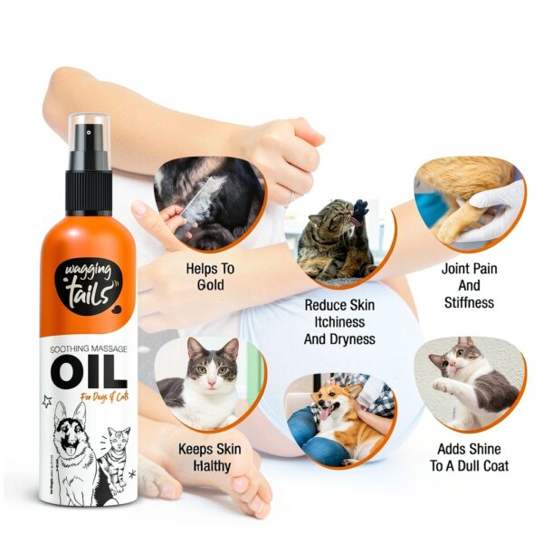 Wagging Tails Soothing Oil for Dogs & Cats 6.76 fl oz Coconut VitaminE-8