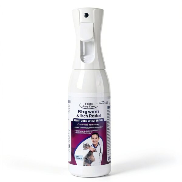FlexTran Feline Ring Care | Control & Help with Cat Ringworm, Mange, Dermatitis, Dog Paw Yeast. Also Works on Dogs, Hamsters, Guinea Pigs, Rabbits, etc. Makes 32 oz of Spray for Cats and Itch Relief-4