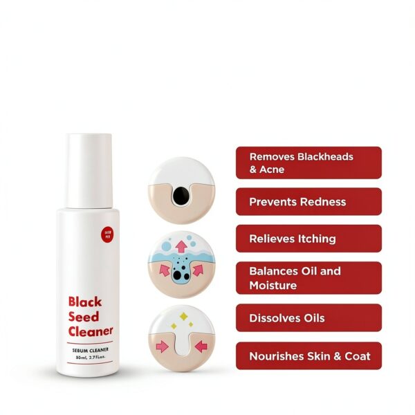 JAYU PET Cat Blackhead Kit – Black Seed Cleaner & Brush-3