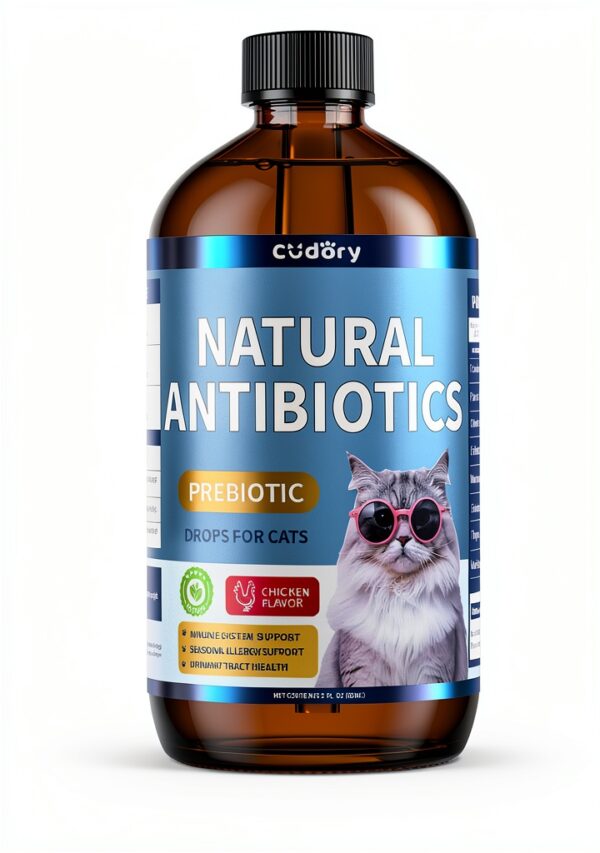 Natural Antibiotics for Cats Cudory Chicken Flavor Liquid 2 fl oz-0