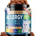 Cat Allergy Relief Chews VICSOM Natural Chicken Flavor Itch Remedy-0