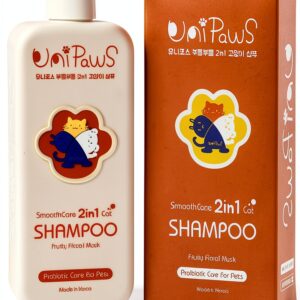 UNIPAWS Cat Shampoo Conditioner 2 in 1 Dandruff Probiotic 16.9 oz-0
