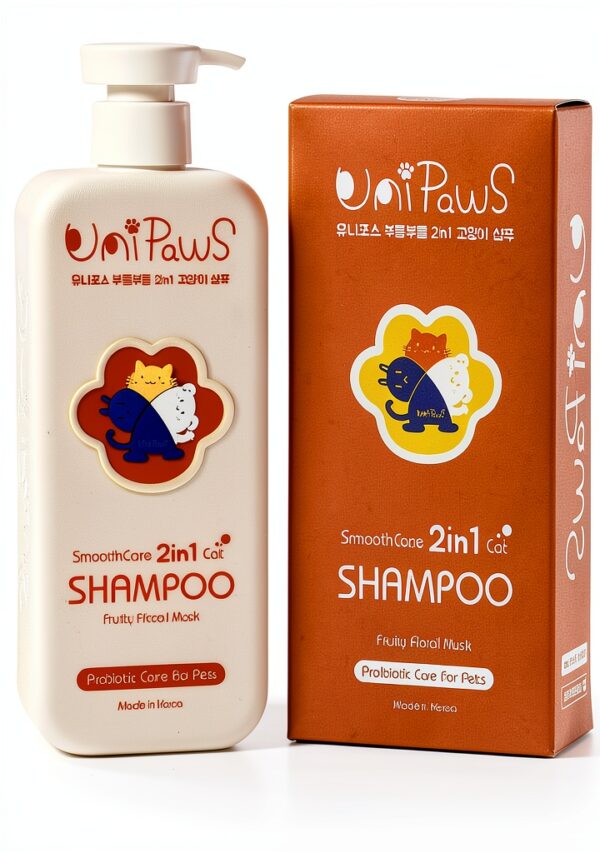 UNIPAWS Cat Shampoo Conditioner 2 in 1 Dandruff Probiotic 16.9 oz-0