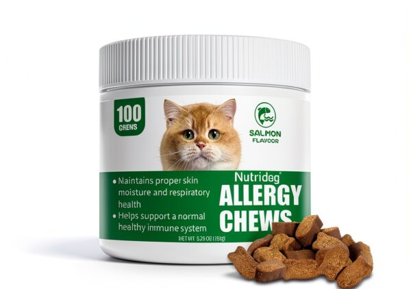 Cat Allergy Relief Chews Nutridog Salmon Colostrum and Probiotics-3