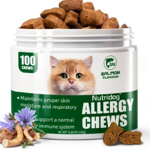 Cat Allergy Relief Chews Nutridog Salmon Colostrum and Probiotics-0