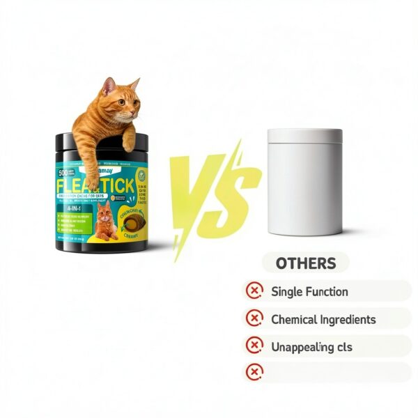 Flea and Tick Prevention for Cats Woyamay 4‑IN‑1 Chew Chicken 500pcs-7
