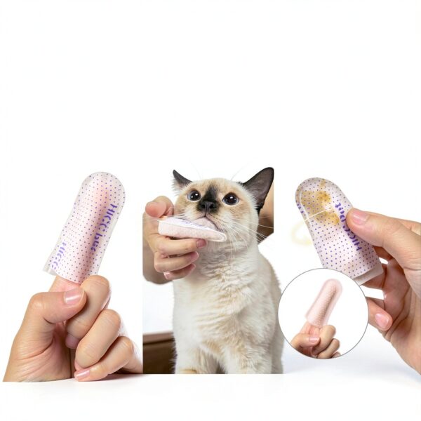 HICC PET Cat Chin Acne Finger Wipes – Enzyme Care, 50pcs Unscented-6