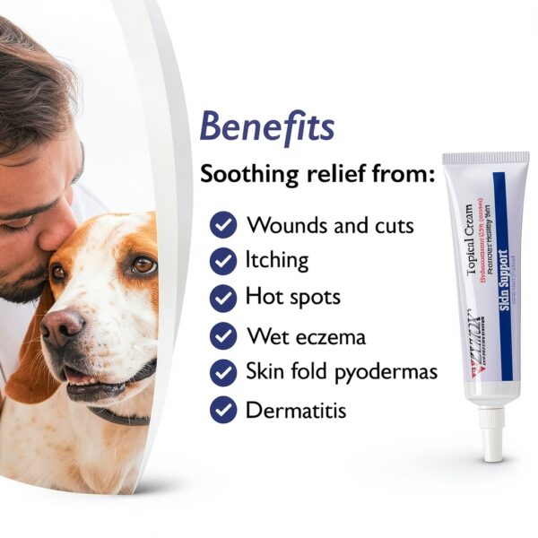 Zymox Topical Cream 0.5% Hydrocortisone for Dogs & Cats 1oz Relief-1