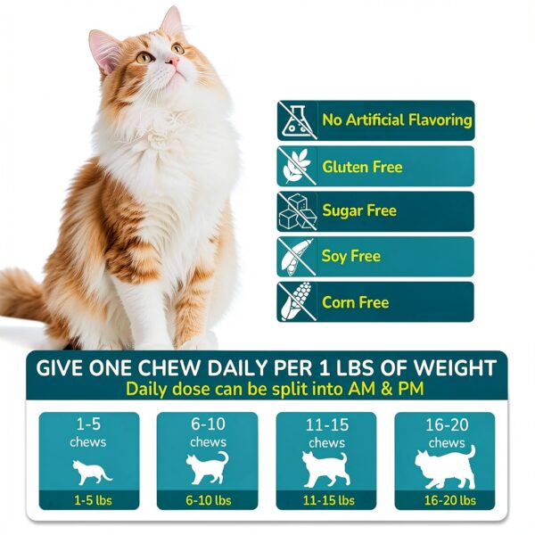 Flea and Tick Prevention for Cats Woyamay 4‑IN‑1 Chew Chicken 500pcs-5