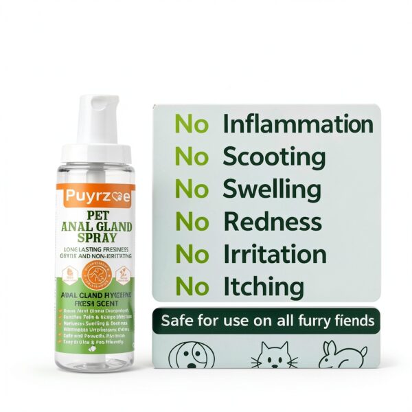 Dog Anal Gland Spray Puyrzoe Fast Relief Natural Soothing 4.06 fl oz-2