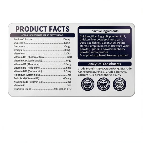 Cat Allergy Relief Chews – 500 Crunchy & Creamy Treats for All Breeds – Cat Itchy Skin & Seasonal Allergy Relief with Multivitamin and Omega-3 for Skin Health, Chicken & Krill Flavor-6