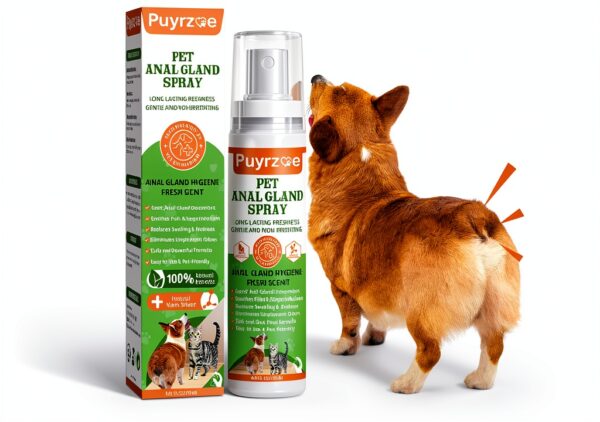 Dog Anal Gland Spray Puyrzoe Fast Relief Natural Soothing 4.06 fl oz-0