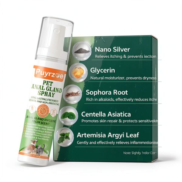 Dog Anal Gland Spray Puyrzoe Fast Relief Natural Soothing 4.06 fl oz-3