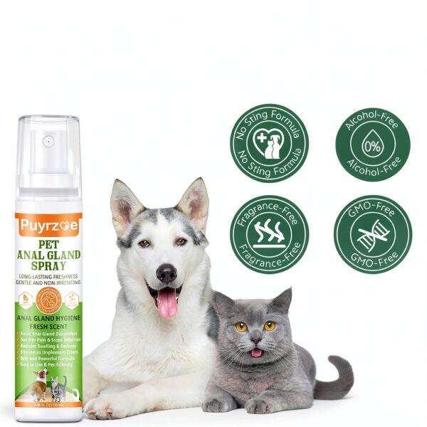 Dog Anal Gland Spray Puyrzoe Fast Relief Natural Soothing 4.06 fl oz-6