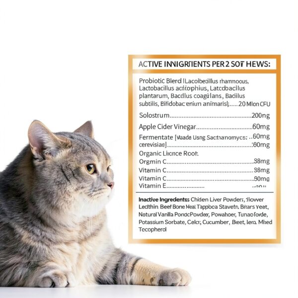 Cat Allergy Relief Chews Carmelie 200 Soft Chews Omega3 Probiotic-5