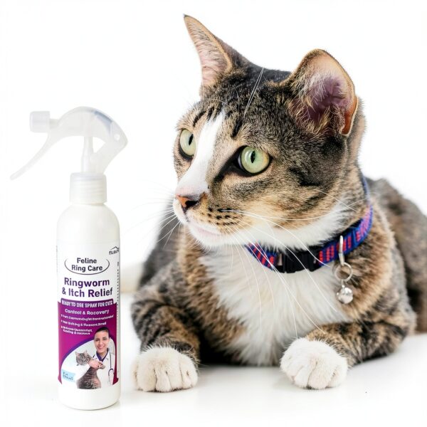 Feline Ring Care FlexTran Remedy Spray 8 oz Ringworm Mange Control-5