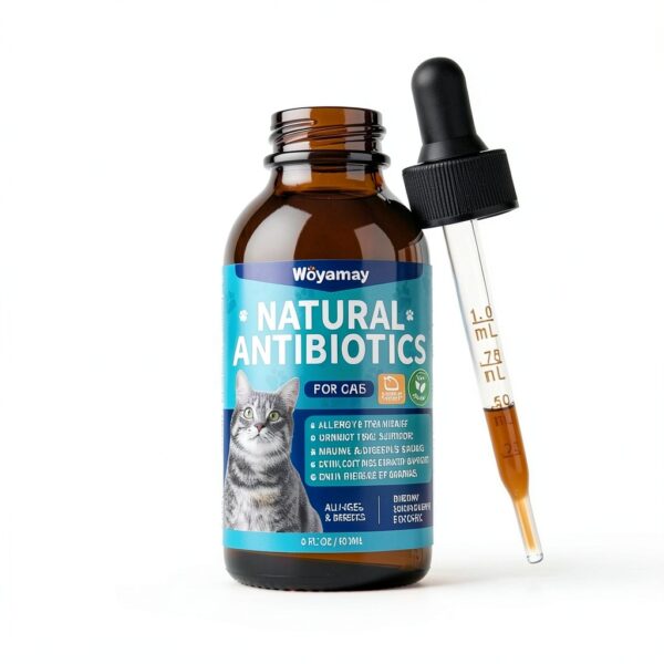 Antibiotics for Cats, Natural Antibiotic for Allergy Relief, Urinary Tract Health, Itch Relief & Digestion Care, Cat Allergy Relief for Cats, Cat Immune Support Supplement, 2 Fl Oz-1