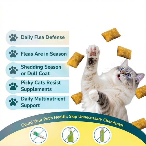 Flea and Tick Prevention for Cats Woyamay 4‑IN‑1 Chew Chicken 500pcs-6