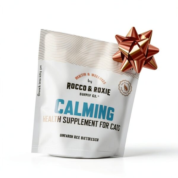 Rocco & Roxie Cat Calming Treats with Melatonin for Cats, Stress and Anxiety Relief, Keep Calm for Grooming, Travel, or Vet Visits, Aid Sleep with Organic Ashwagandha and GABA, Chicken Flavored Chews-1